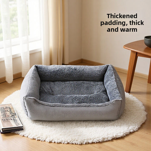 All-Season Flannel Pet Bed for Dogs and Cats
