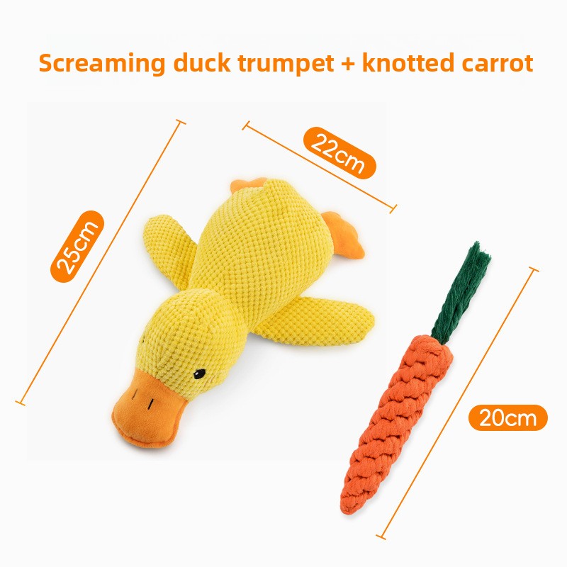 Plush Duck Squeak Toy for Dogs